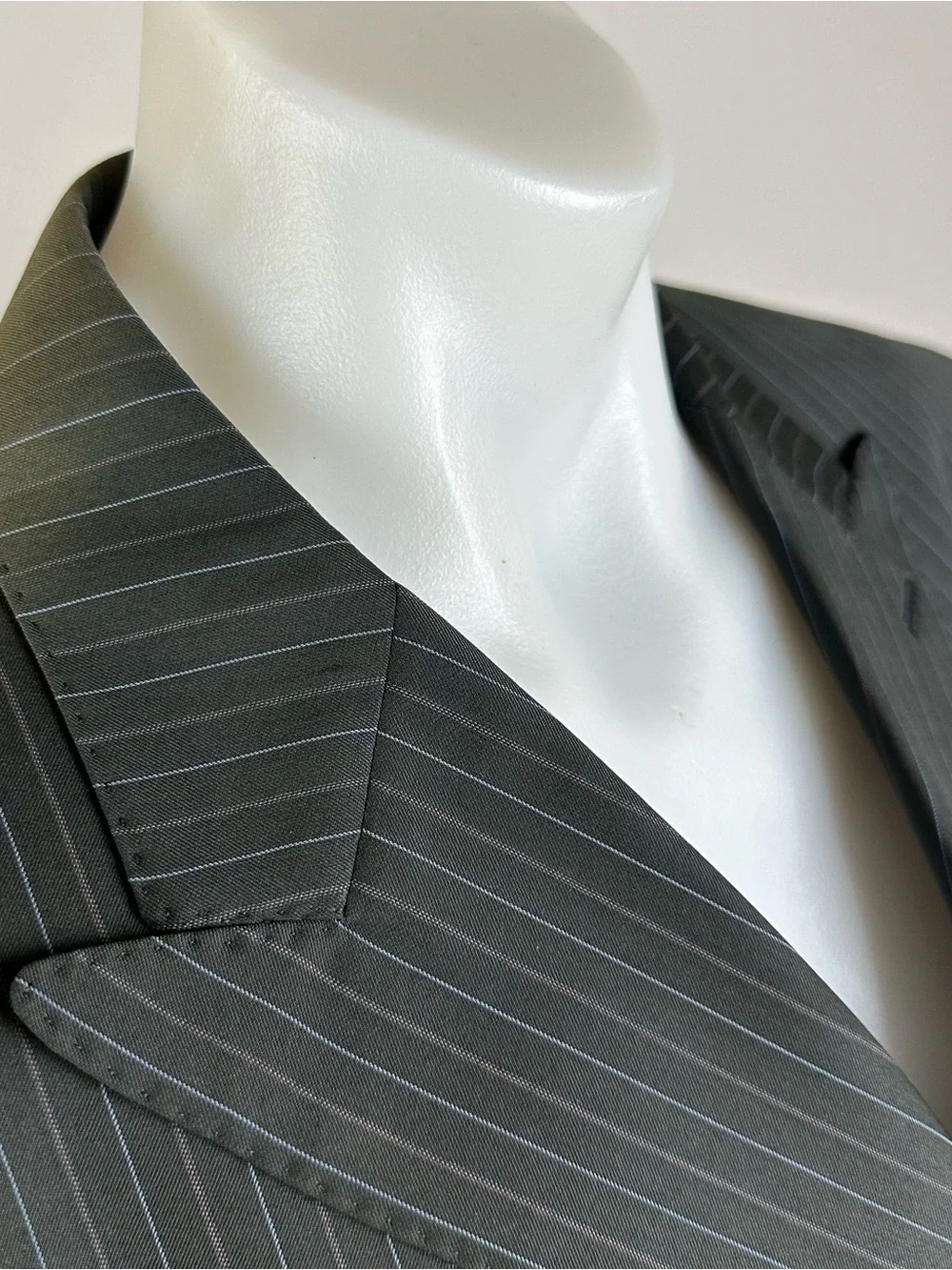 NWT FUBU The Collection Gold Liner Men's Pinstripe Blazer Single-Breasted Jacket